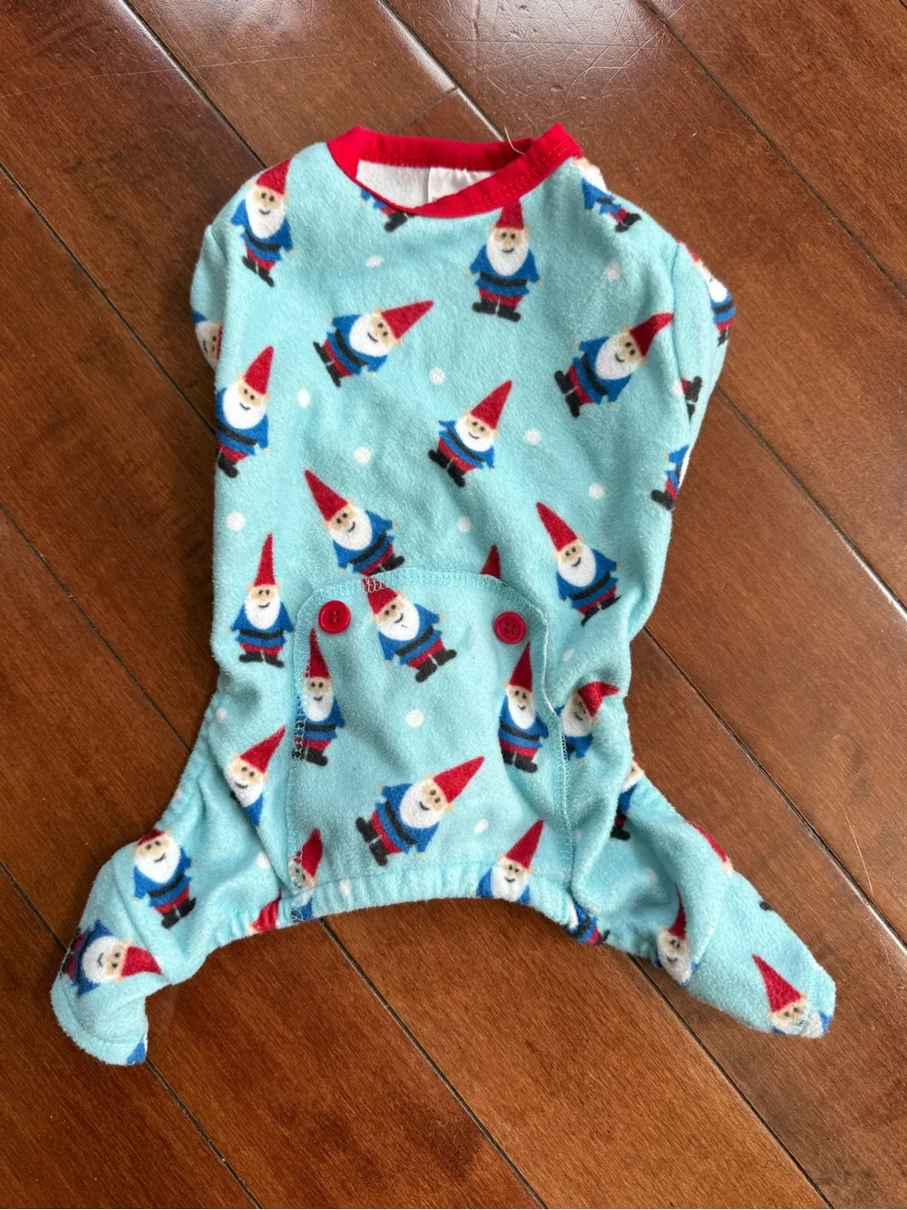 Pup Crew Dog Gnome Fleece Pajamas, size Small